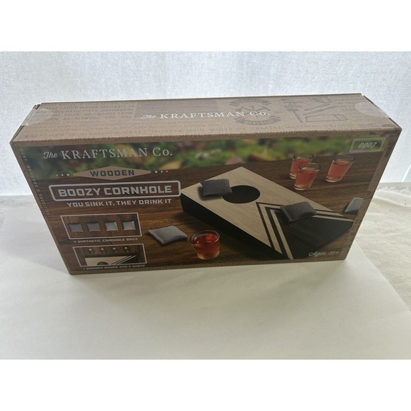 Boozy Cornhole Wooden the Krafstman Co Fun Game! - Picture 1 of 3